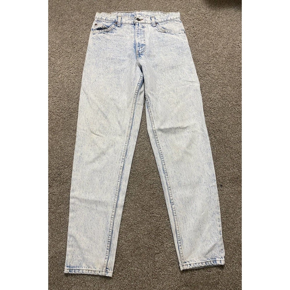 Vintage 90s Levis 550 Orange Tab Acid Wash Light 30x30 True Jeans Made In USA